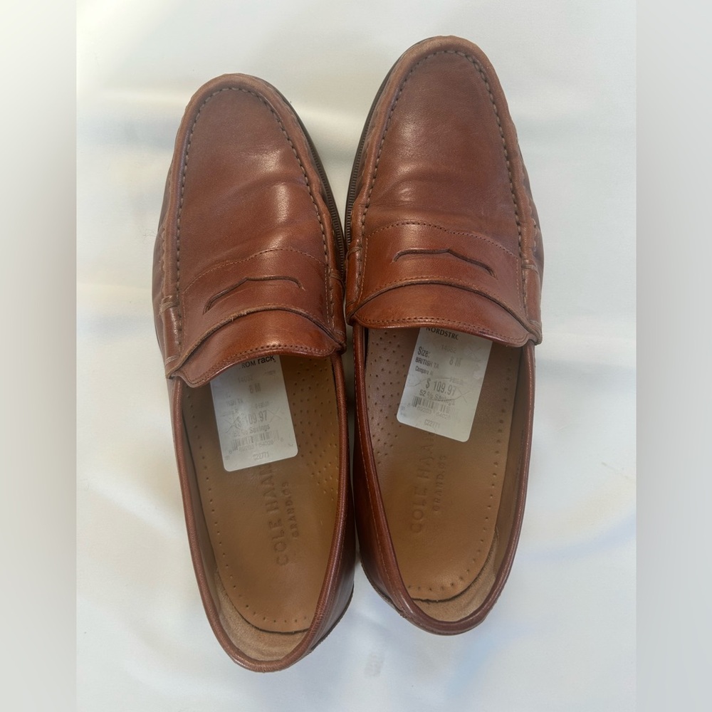 Cole Haan Men's Tan Leather Loafers